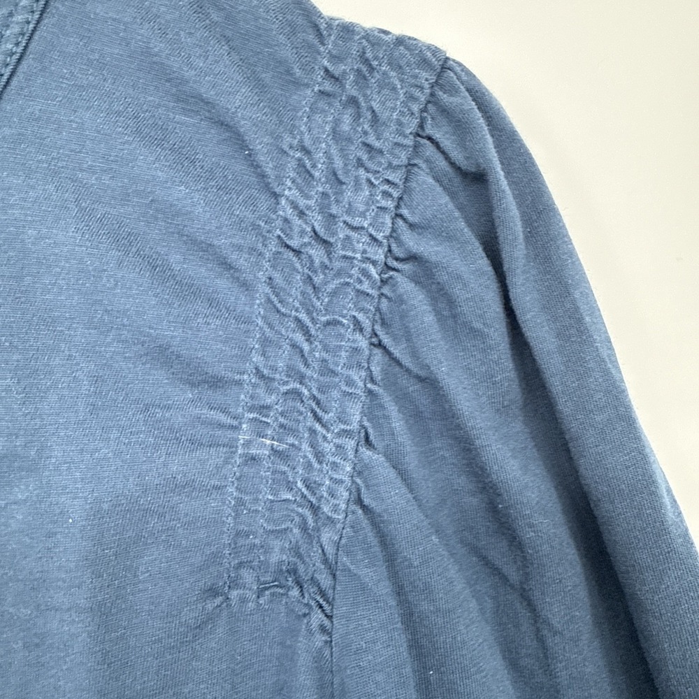 Veronica Beard Jessa Ruched Pima Cotton Knit Top Boho Minimalist Large - Picture 5 of 9